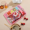 thumbnail image 2 of Jutqut Nylon Letter Clear Zipper Pouch Bag, Water-proof PVC Makeup/Snack Bags for Women Girls,Pink-Snacks, 2 of 6