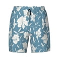 thumbnail image 4 of Lsque Mens Swim Trunks Lilies Flowers Pattern - Bathing Suit Compression Liner - Beach Swim Shorts Swimwear - (S-3XL) - Stretch Quick Dry -Large, 4 of 9