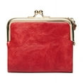 thumbnail image 1 of Portefeuille Court Femme Multi-Cartes Porte-Cartes Multifonction Porte-Monnaie Mode Simple Trois Plis Clip Court Mini Portefeuille Femme Rouge, 1 of 6