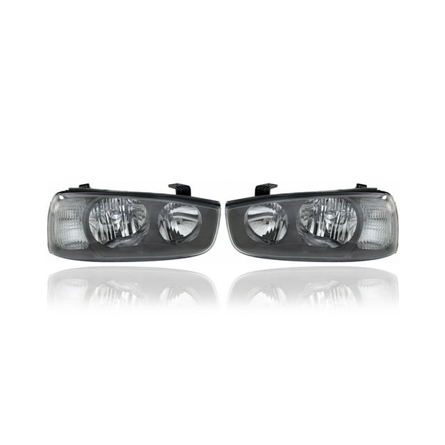 Headlight Assembly - Compatible/Replacement for '01-03 Hyundai Elantra - Halogen - Pair, Left Driver + Right Passenger Set - 921022D150, 921012D150