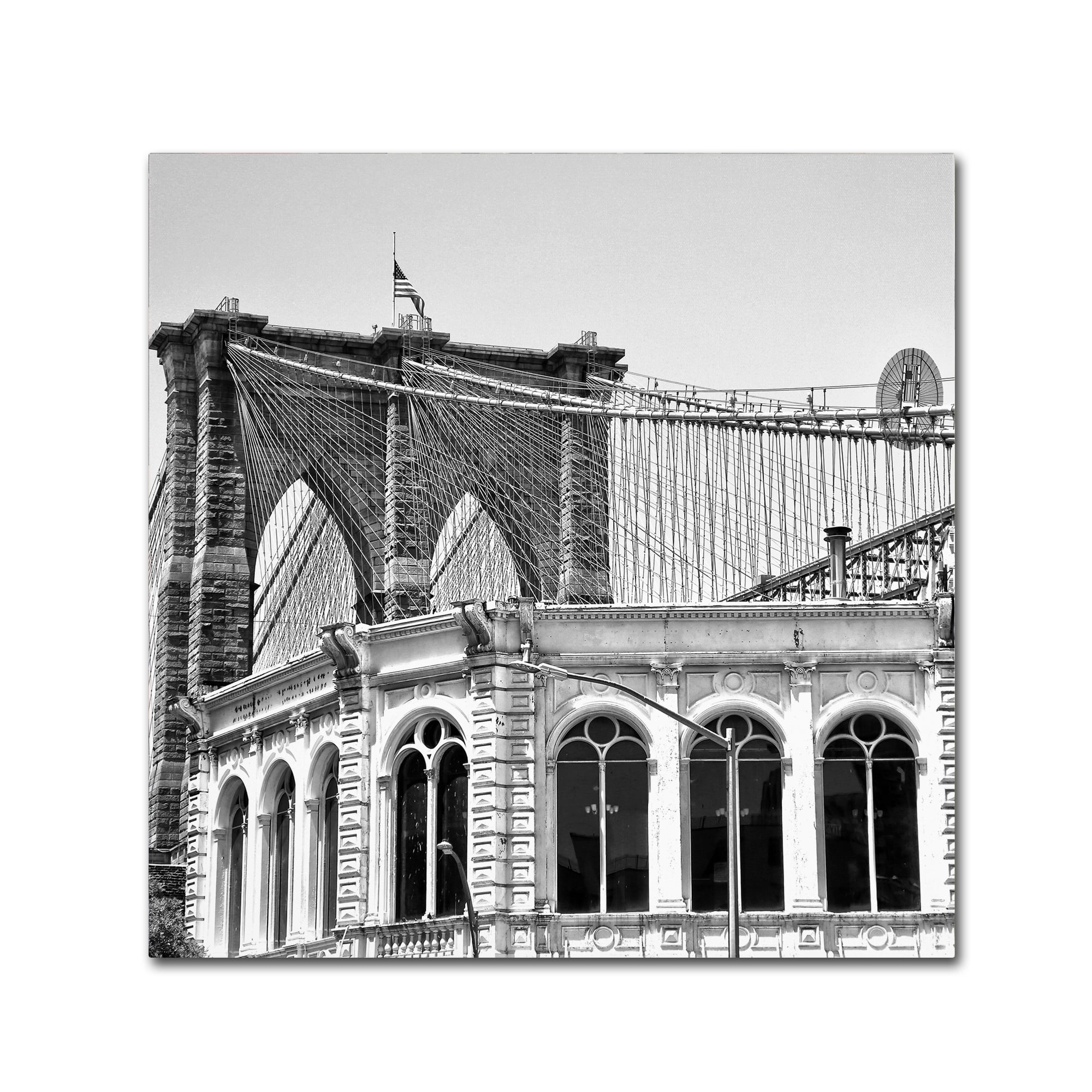 Trademark Fine Art "Brooklyn Bridge 1" Canvas Art by CATeyes