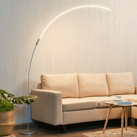 Gymax Led Arc Floor Lamp Modern Minimalist Standing W 3 Brightness Levels Silver Canada Gymax Led Arc Floor Lamp Modern, Modern Led Arc Floor Lamp