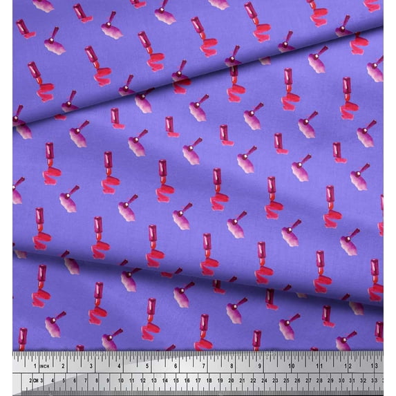 Soimoi polyester Crepe Fabric Dot,Wings & Eyes Fashion Print Sewing Fabric Yard 52 Inch Wide