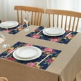 thumbnail image 3 of Pioneer Flower Floral Print Pattern Summer Placemats Table Placemats Set Of 4-Linen Kitchen Washable Placemats Table Mats 12x18 Inch Non-Slip Heat Resistant, 3 of 5