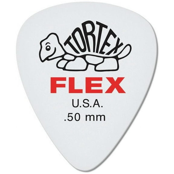 DUN-428P.50 Dunlop 428P.50 Tortex Flex Standard .50mm Red Guitar Pick - 12 Pack