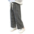 thumbnail image 3 of Swuxness Girls Wide Leg Full Length Pants Stripe Thin Draped Summer Casual Comfortable Wear, 3 of 5