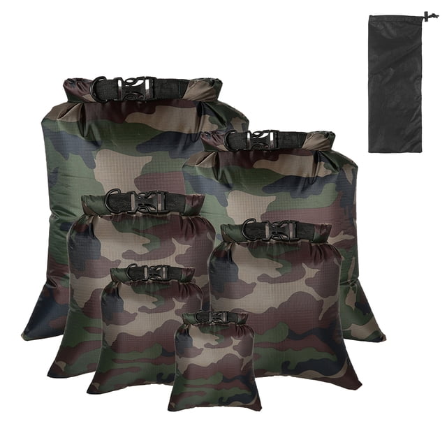 Riwcyla 6 PCS Waterproof Bag Dry Sack for Drifting Boating Kayaking Beach