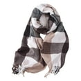thumbnail image 6 of Fvsianol Women Scarf Thick Scarf Women Winter Scarf Double sided Plush Tassel Color Matching Wide Long Thick Windproof Plaid Print Sunscreen Neck, 6 of 8