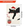 thumbnail image 2 of JOOCAR Merry Christmas Garden Flag, Standard Size 18 x 12 Christmas Bells and Black Cat Pattern Weather Resistant Fade Resistant Double Sided Burlap High Quality Fabric , Winter Yard Outdoor Decor, 2 of 7