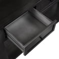 thumbnail image 2 of EUROCO Modern Sofa Console Table, Storage Foyer Table Cabinet with Bottom Open Shelf，3 Drawers, pine wood, and 4 solid legs for Living Room Entryway,Black, 2 of 7