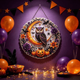 thumbnail image 4 of Halloween Diamond Art Hanging Kits for Adults Beginners, DIY Acrylic 5D Special Shaped Crystal Diamond Gem Art Painting Hanging Ornament for Home Wall Decor and Gift (Halloween Owl), 4 of 7