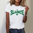 thumbnail image 4 of Summer Tops for Women 2025 St Patrick's Day Round Neck Graphic Tee Shirts Funny Printed Short Sleeve Tshirts, 4 of 5