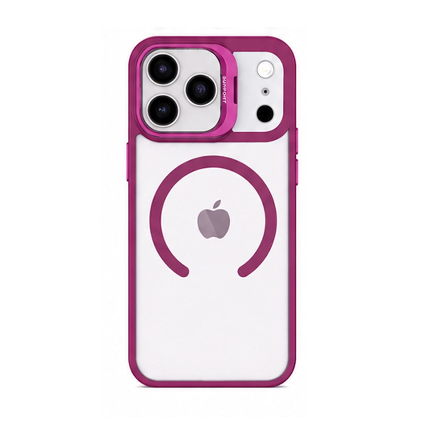 Thin Protective Clear Case with Camera Lens Cover for iPhone 17 Pro Max - Dark Pink