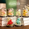 thumbnail image 6 of HZLKADAQ Eternal Flower Building Blocks with Display Dome - DIY Artificial Flower Bouquet Set, Forever Blooming Floral Model, Ideal Gift for Valentine's Day,Mother's Day,Birthday, 6 of 7