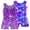 Purple Galaxy Glitter Print, variant on Girls Gymnastics Leotards 2 Pack Sleeveless Rhinestone Biketards Sparkle Printed Dance Unitard Ballet Training Bodysuit for Little Girls 4-10Y