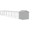 thumbnail image 5 of vidaXL Dog House with Roof Anthracite 46.1"x400.4"x48.4" Galvanized Steel, 5 of 8