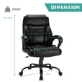 thumbnail image 3 of Pemberly Row PU and PVC Adjustable High Back 400 lbs Office Chair in Black, 3 of 11