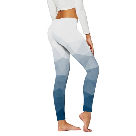 Cathalem Fashion Leggings for Women Leggings for Women-No See-Through High Waisted Tummy Control Yoga Pants Workout Running Legging (Blue,XXL)