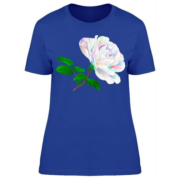 White Rose Stem T-Shirt Women -Image by Shutterstock, Female Small