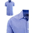 thumbnail image 2 of Mens Short Sleeve Casual Dress Shirts Slim Fit Button Down Houndstooth, 2 of 6