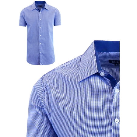 Coat Black Short Sleeve Buttons - Mens Short Sleeve Casual Dress Shirts Slim Fit Button Down Houndstooth