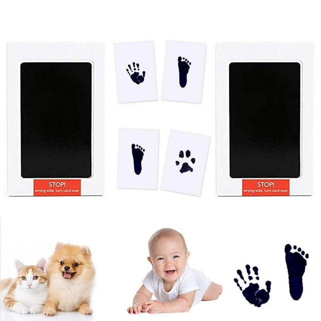 Juego de huellas de manos o pies de bebé, almohadilla de tinta para huellas de bebés, huellas de manos de bebés, marco de fotos con huellas de manos de bebés, pintura para huellas de bebés,