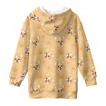 thumbnail image 5 of Psesaysky Girls Sweatshirt Long Sleeve Hoodie Dress Pullover Sweater Oversized Cute Corgi Print Clothes Kids Outfits Tops with Pocket for 11-12 Years, 5 of 7
