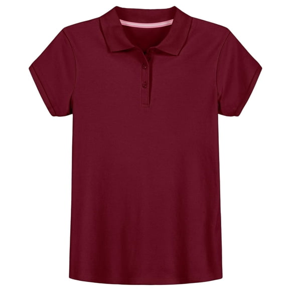 Polo IZOD, uniforme escolar, manga corta, para niñas de 12 a 14 años