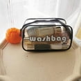thumbnail image 3 of Simple For Girls Letter Waterproof Storage Cases Zipper Women Cosmetic Bag Travel Storage Handbag Transparent Makeup Bag Korean Storage Bag WHITE S, 3 of 8
