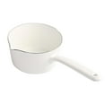 thumbnail image 3 of Fiocias Enamel Milk Pan With Handle Boiling Pot Pan Saucepan Kitchen Cookware White, 3 of 9