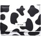 thumbnail image 1 of Cartera con estampado de vaca, triple pliegue, tarjetero y bolsillo para efectivo, para mujer (rosa), 1 of 5