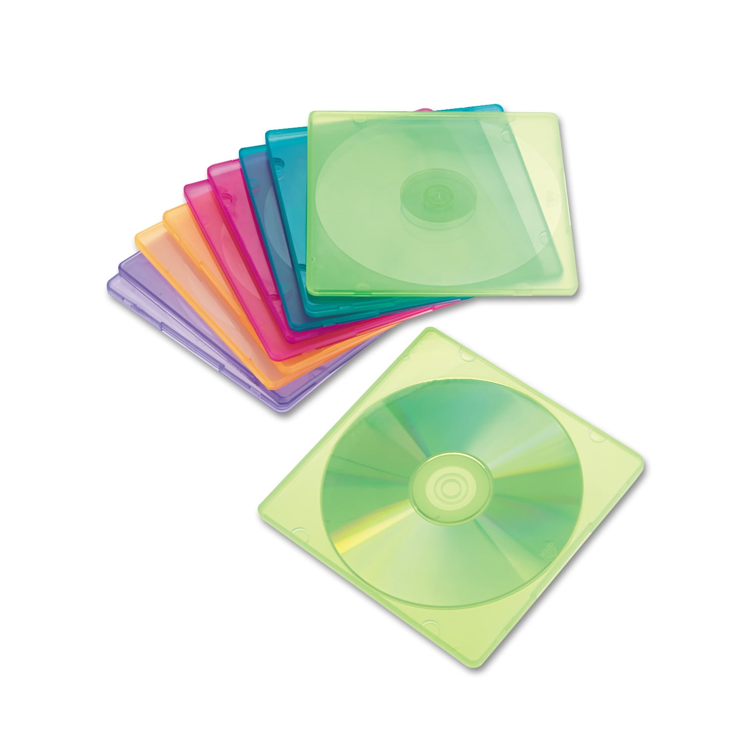 Multi Colour CD Case 10 Pack