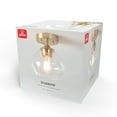 thumbnail image 3 of Harrow 1-Light Semi-Flush Mount Ceiling Lighting, Matte Brass, Clear Glass Shade, 3 of 9