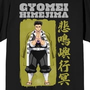 Demon Slayer Gyomei Himejima Adult Black Crew Neck Short Sleeve T-shirt