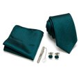 thumbnail image 3 of Conjunto de corbata para hombre,Conjunto de corbata para hombre Corbata de poliéster para hombre con clip y gemelos muy recomendado, 3 of 8