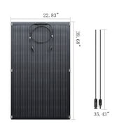 ALLPOWERS 100 Watt Solar Panel, Flexible, Monocrystalline, IP68 Waterproof, Portable Solar Panel Charger for Camping, RV, Motorhomes, Home Backup, Generator, Power Station, PV Charging