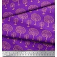 thumbnail image 2 of Soimoi Purple Rayon Fabric Leaves & Tree Print Sewing Fabric Yard 42 Inch Wide, 2 of 3