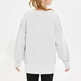 thumbnail image 3 of Girls Oversized Pullover Sweater Long Sleeve Drop Shoulder Crewneck Knit Top for Casual School Daily Wear, 3 of 4
