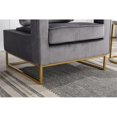 thumbnail image 6 of Carolina Classics Adadon 33 In Wide Velvet Upholstered Arm Chair in Gray, 6 of 13