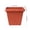 Red, variant on COM1950s Square Plastic Flower Pot, Thickened Planter with Drainage Holes and Tray Saucer for Indoor Outdoor Garden Plants and Home Decor