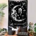 thumbnail image 3 of Gothic Tarot Moon Tapestry, Trippy Witchy Black and White Skull Snake Tapestry Wall Hanging for Bedroom, Goth Satanic Spooky Tapestries Poster Blanket College Dorm Home Decor 40X60Inches, 3 of 3