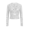thumbnail image 5 of XIYON Tshirts For Women Women's Slim Fit Long Sleeve V Neck Lace Top Elegant Basic For Daily Wear And Casual Outings Lightweight 2026 Trendy Clothes, 5 of 7