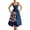 A-Dark Blue150, variant on Womens Dresses Cherry Checkered Print Spaghetti Strap Flowy Casual Midi Dress