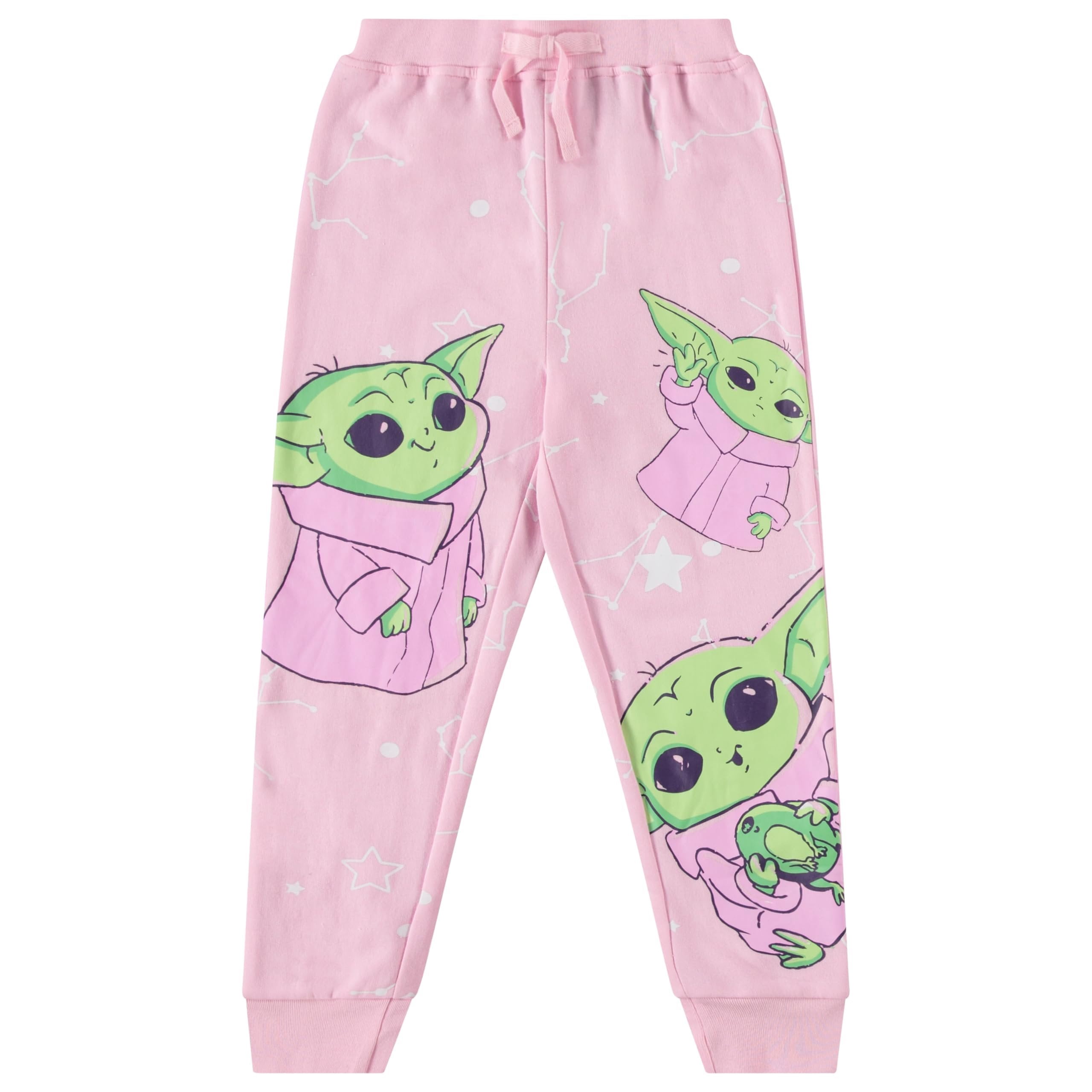 Girls Baby Yoda Pullover Hoodie and Jogger Sweatpants Clothing Set- Little and Big Girl Sizes 4-16