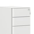 thumbnail image 3 of Dextrus 3-Drawer Lockable File Cabinet for A4/Letter/Legal Size Folder, Home Office, Assembled Except Casters (White), 3 of 10