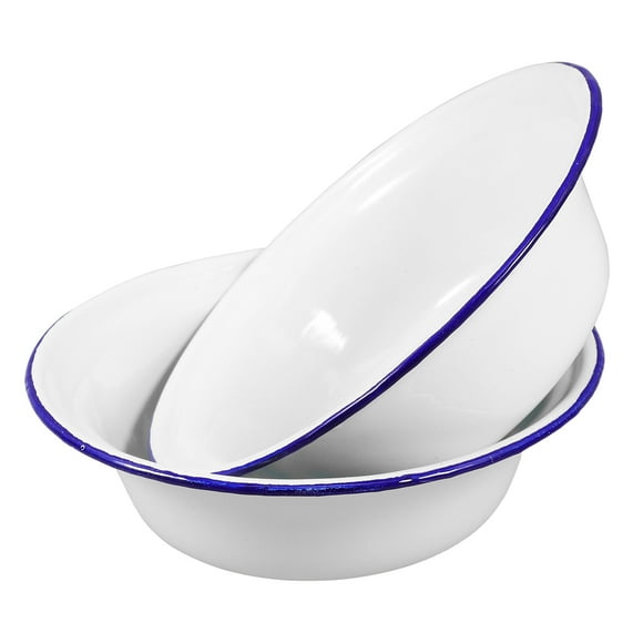 2 unids Hogar Soup Towls Esmalte Cuencas Sopas Prácticas Enamelware