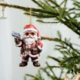 thumbnail image 3 of Xihbxyly Colgante de Papá Noel, Diseño de Impresión a Doble Cara, Material Acrílico, Ideal para Decorar El Árbol de Navidad, El Coche o El Móvil, Un Regalo Original, Duradero y Ligero, Incluye Un Col, 3 of 3
