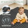 thumbnail image 3 of OLAKIDS Foldable Baby Playpen with Mat, 50” x 50” Large Baby Play Yard for Infant with 50 Ocean Balls, 4 Handlers, Carry Bag, Indoor Outdoor Fence Toddler Activity Center, 3 of 9
