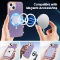 thumbnail image 6 of Allytechgroup Phone Case for Apple iPhone 15, Slim Fit Magnetic Back Cover Compatible with Mag-Safe Shockproof & Anti-Scratch iPhone 15 Case Cover for Women Men,Darkpurple, 6 of 7