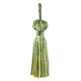 thumbnail image 2 of 3" (7.5cm) Small Bell Tassel | Craft Tassel # BT3,, Summer Green #PR17 (Light Green, Sky Blue, Yellow Gold) Set of 2, 2 of 2